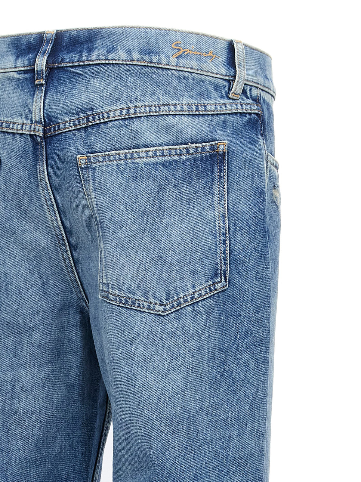 Givenchy Blue Cotton Straight-Leg Jeans for Men