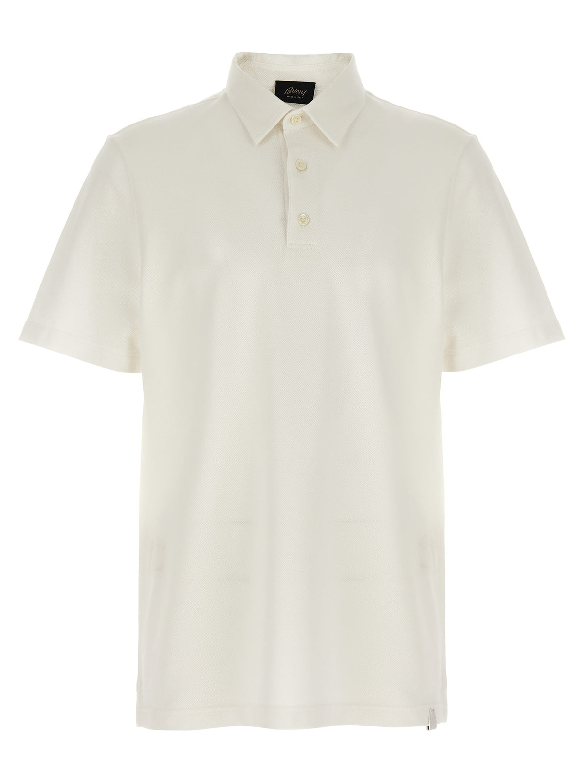 Brioni White Cotton Polo Shirt - Timeless Elegance for Men