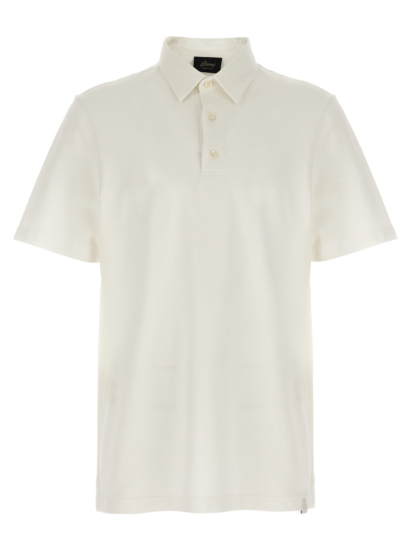 Brioni White Cotton Polo Shirt - Timeless Elegance for Men