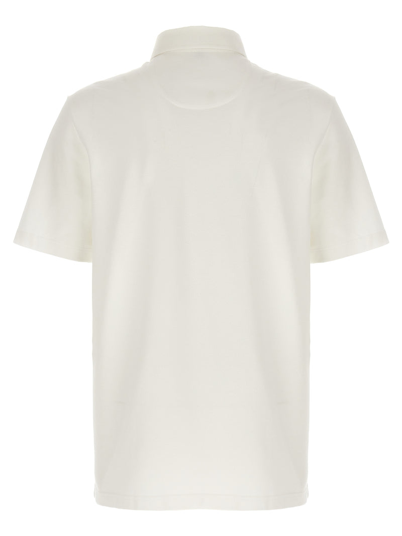 Brioni White Cotton Polo Shirt - Timeless Elegance for Men