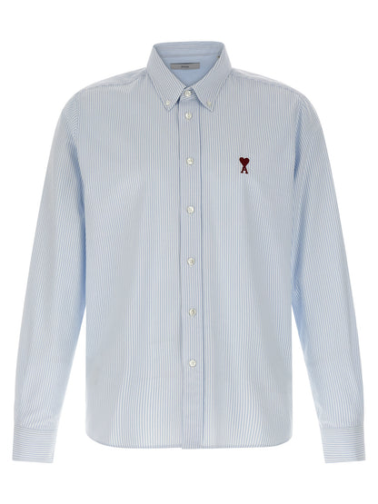 Ami Paris Blue Cotton Blouse