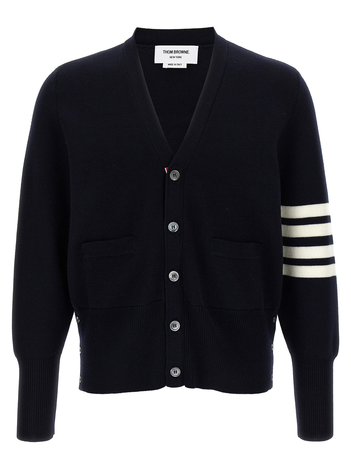 Thom Browne Blue Virgin Wool Cardigan