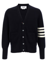 Thom Browne Blue Virgin Wool Cardigan