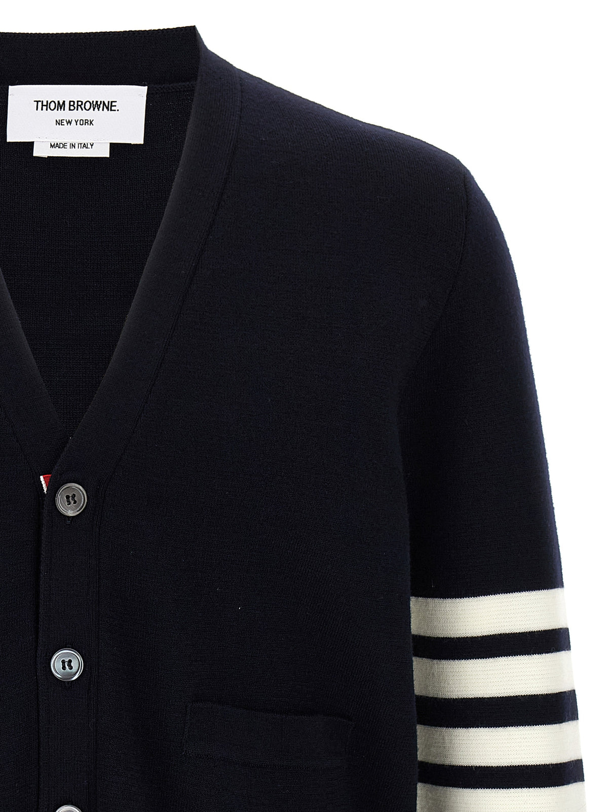 Thom Browne Blue Virgin Wool Cardigan