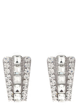 Boucles d'oreilles Self-Portrait en coton argenté