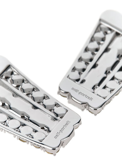 Self-Portrait Silver Cotton Earrings