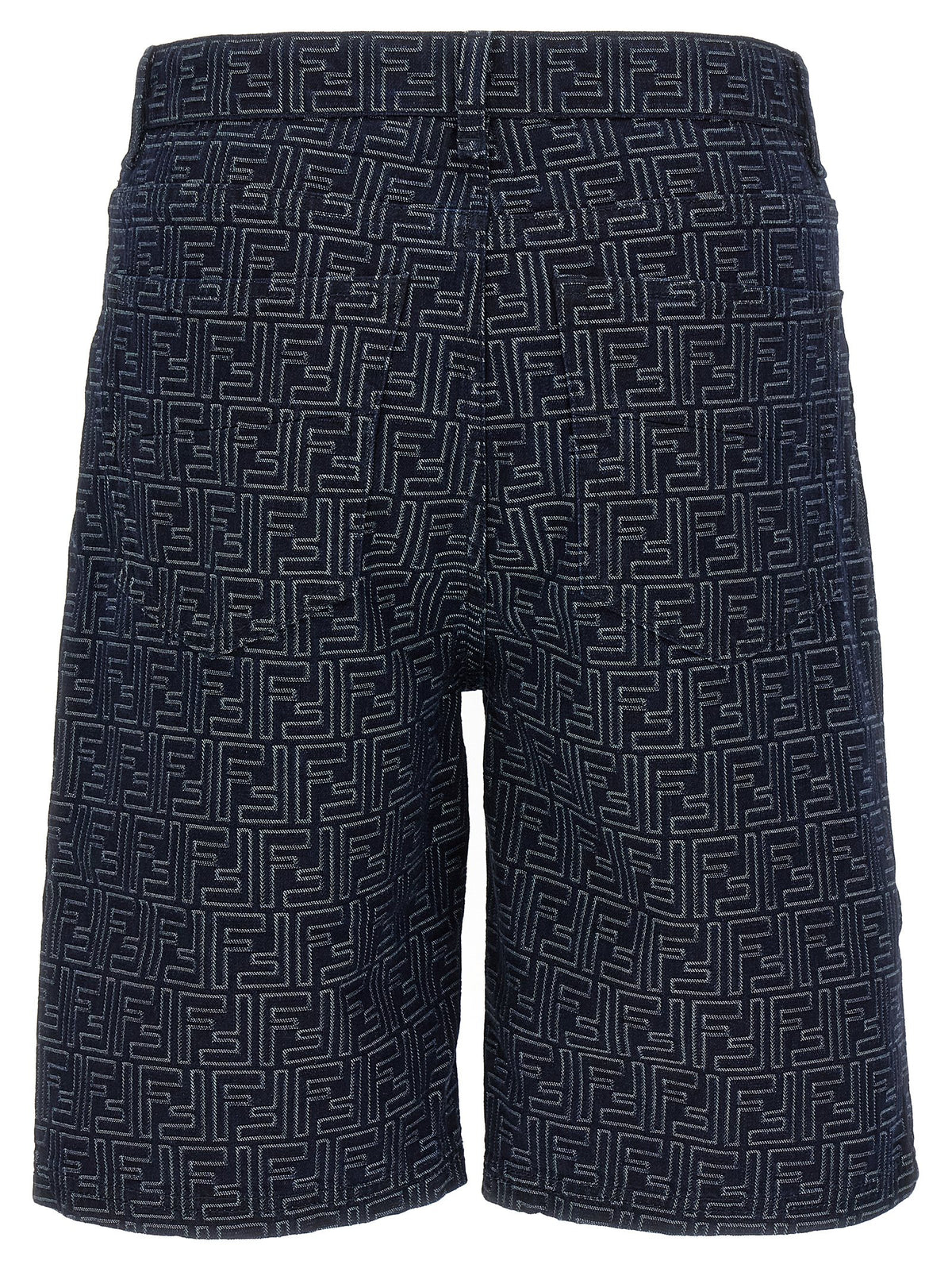 Shorts bermuda en coton bleu Fendi