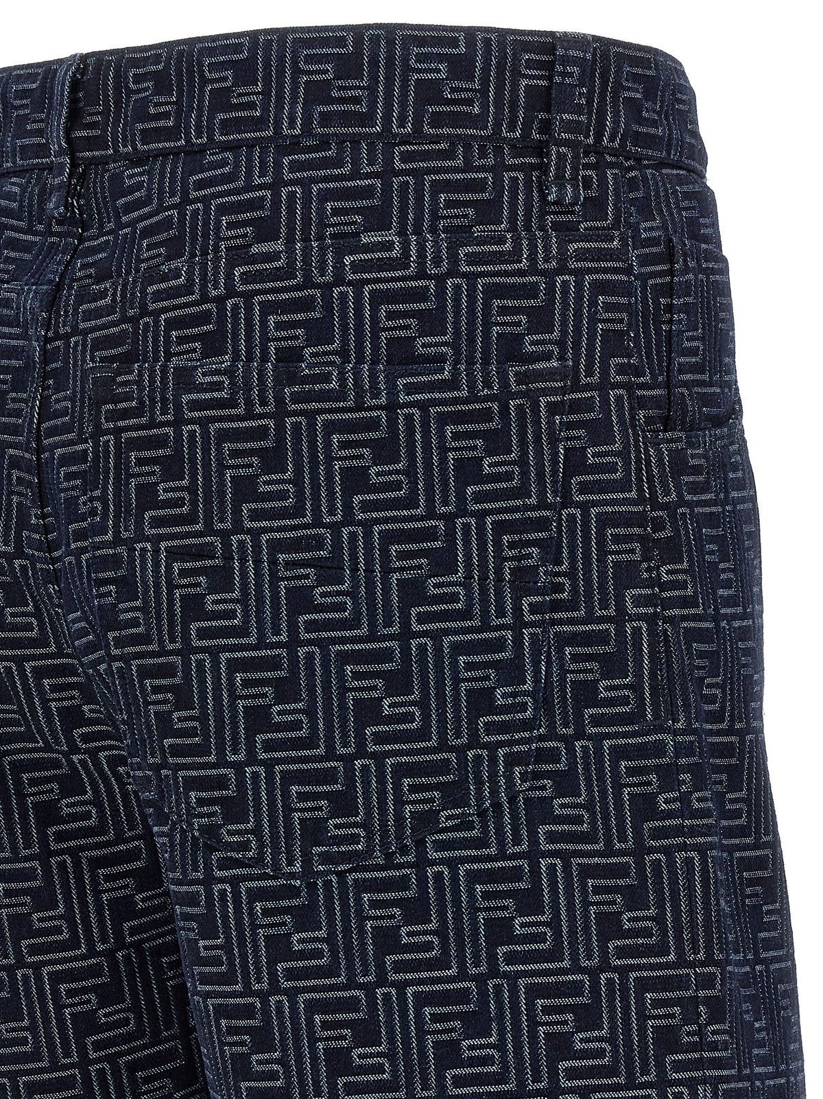 Shorts bermuda en coton bleu Fendi