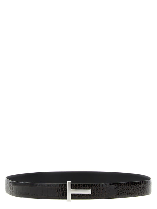Tom Ford Brown Calfskin Regular Belt