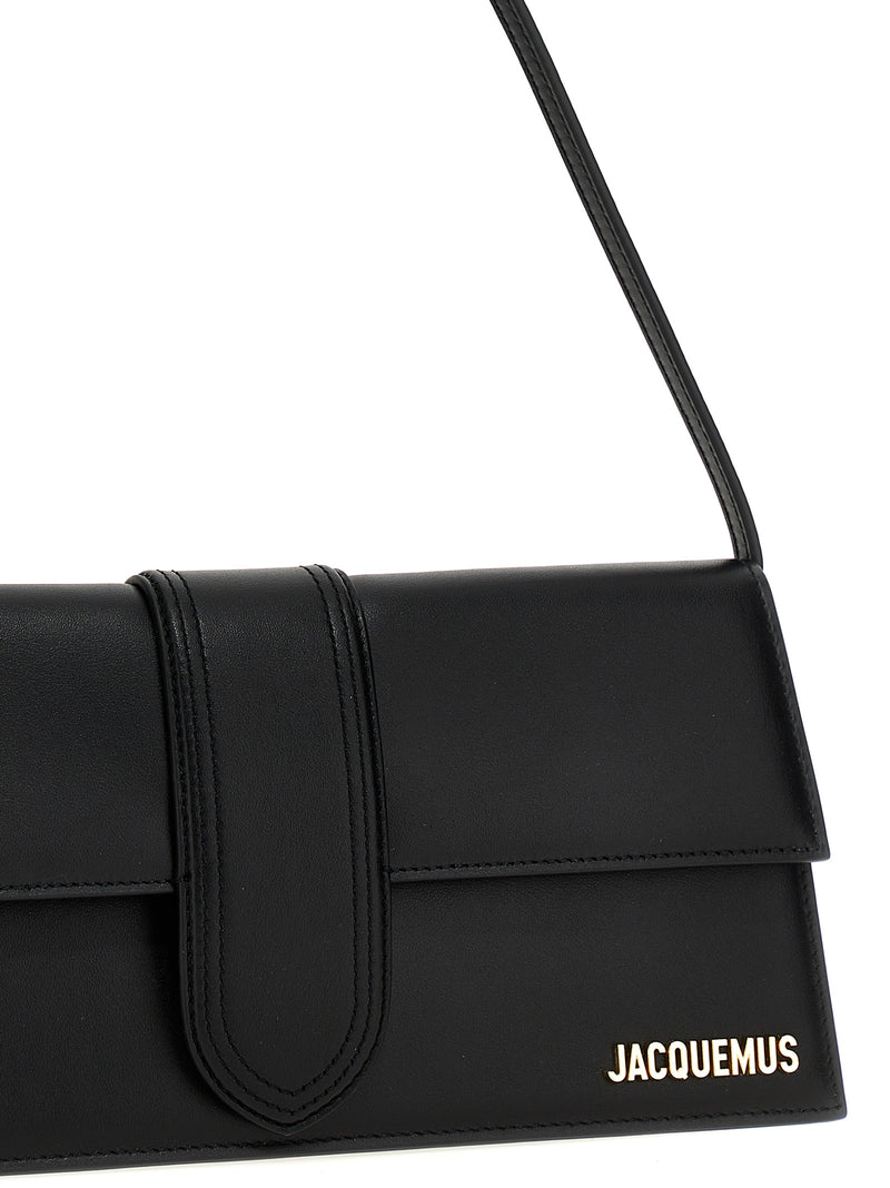 Sac porté épaule Jacquemus en cuir de vachette noir