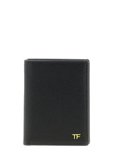 Porte-cartes Tom Ford en cuir de veau noir