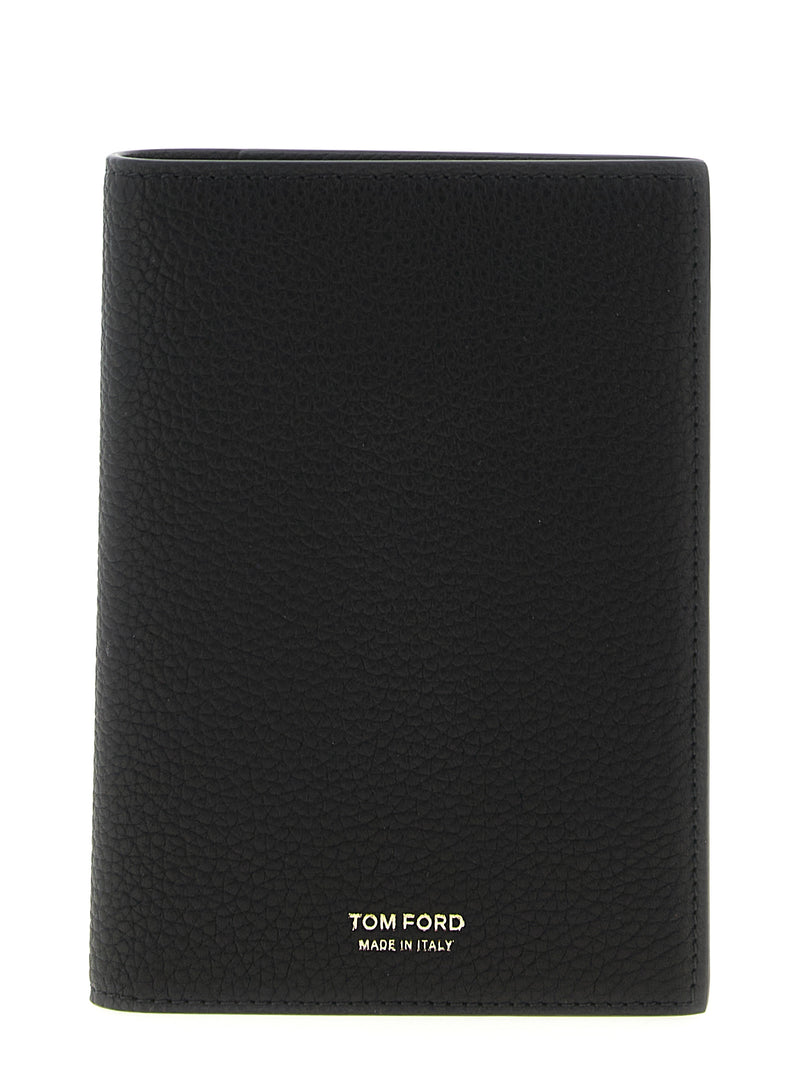 Portefeuille Tom Ford en cuir de veau noir