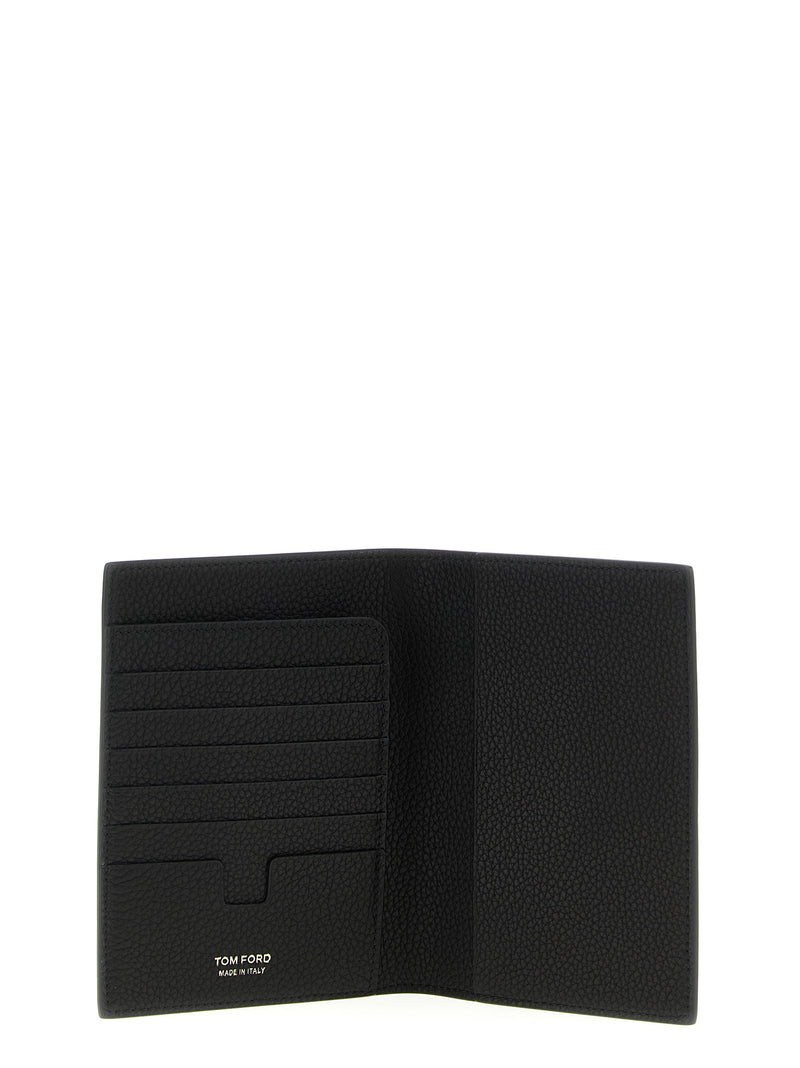 Portefeuille Tom Ford en cuir de veau noir