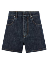 Fendi Blue Cotton Bermuda Shorts
