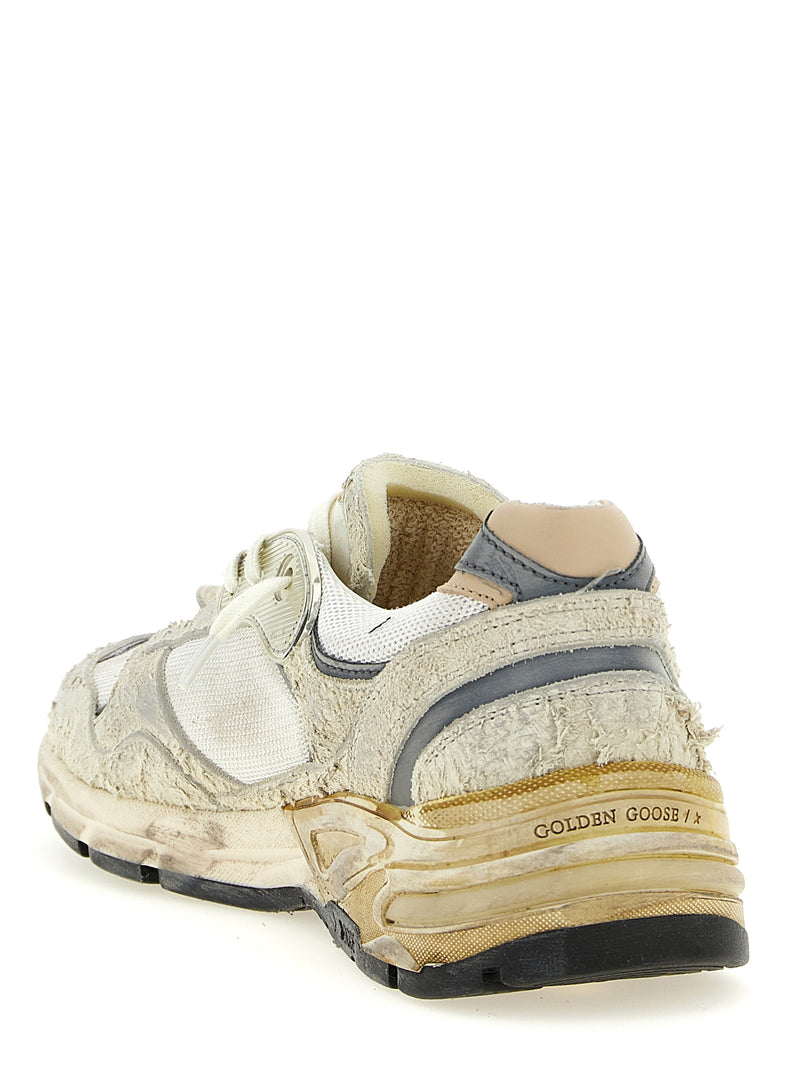Golden Goose Running Dad New White Leather Sneakers