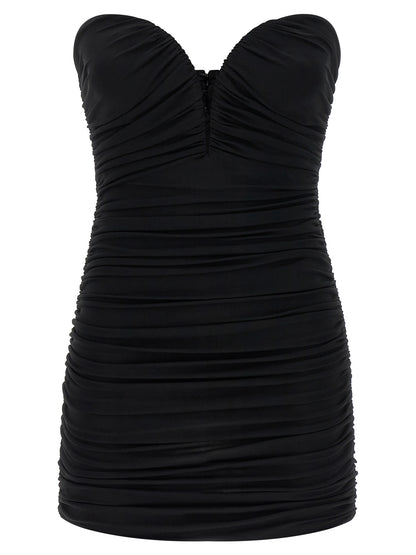 Elisabetta Franchi Black Viscose Short Dress