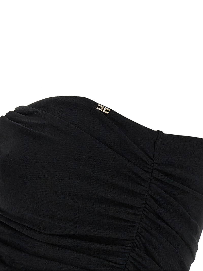 Robe courte Elisabetta Franchi noire en viscose