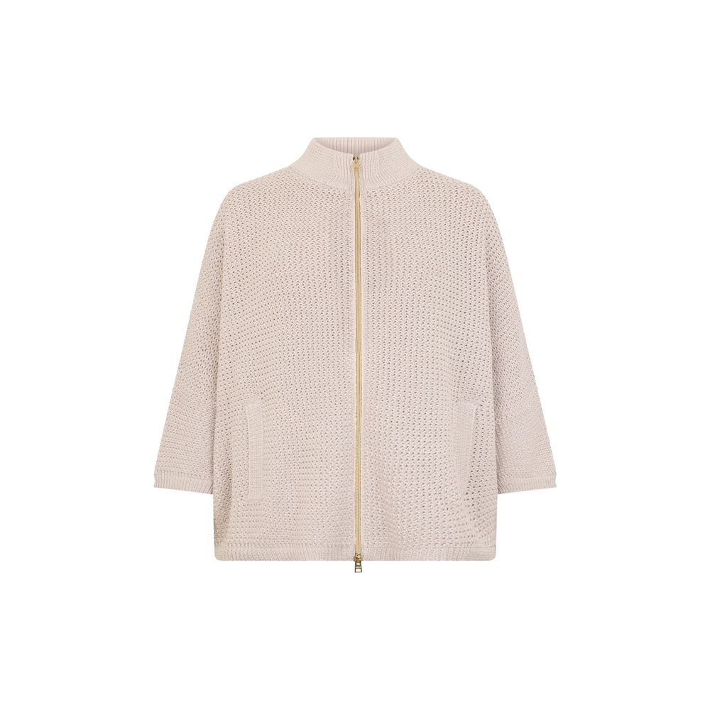 Herno Beige Cotton Cardigan for Women