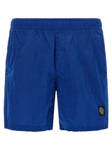 Short de Bain Stone Island en Polyamide Bleu