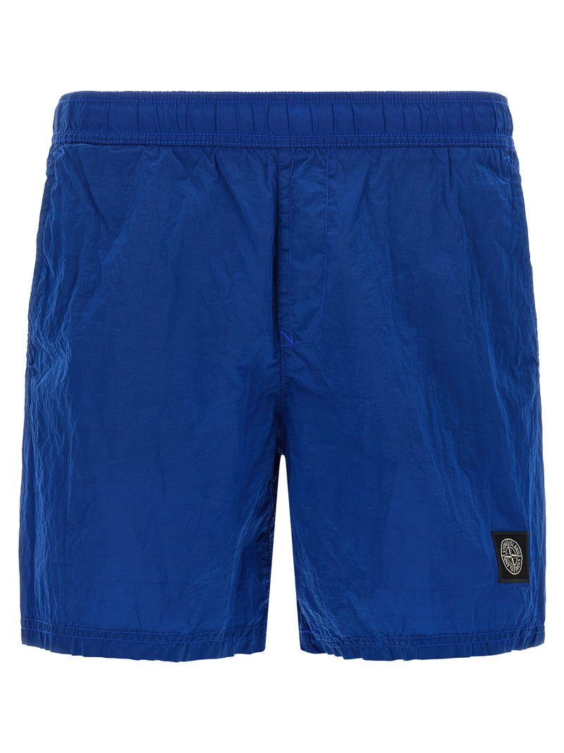 Short de Bain Stone Island en Polyamide Bleu