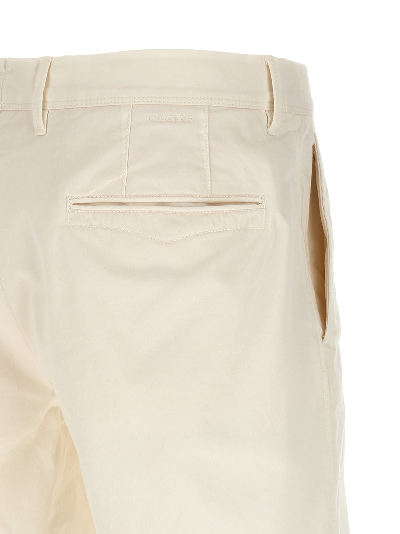 Incotex White Cotton Bermuda Shorts