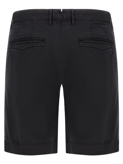 Incotex Blue Cotton Bermuda Shorts