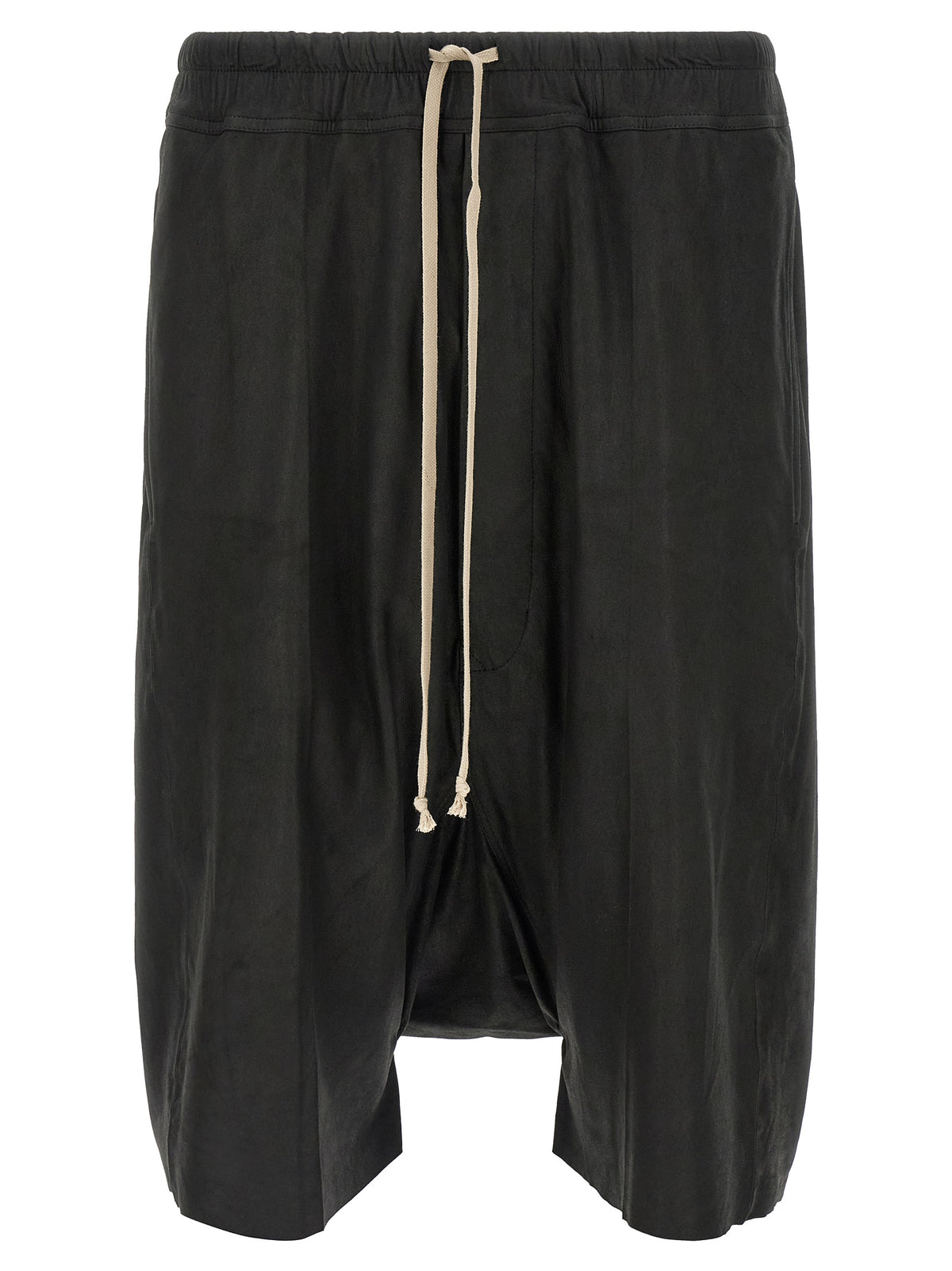 Short en cuir d'agneau noir Rick Owens