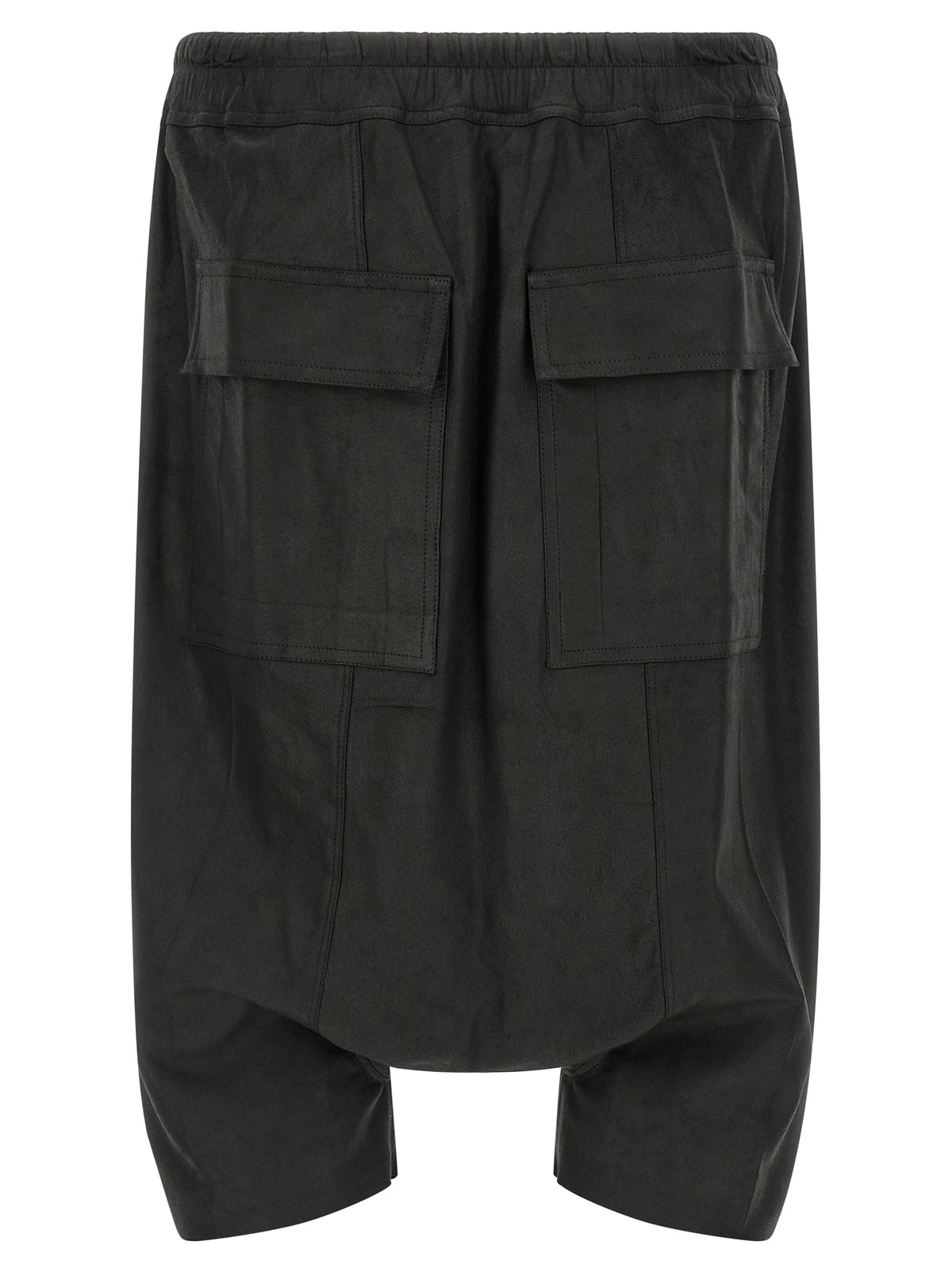 Short en cuir d'agneau noir Rick Owens