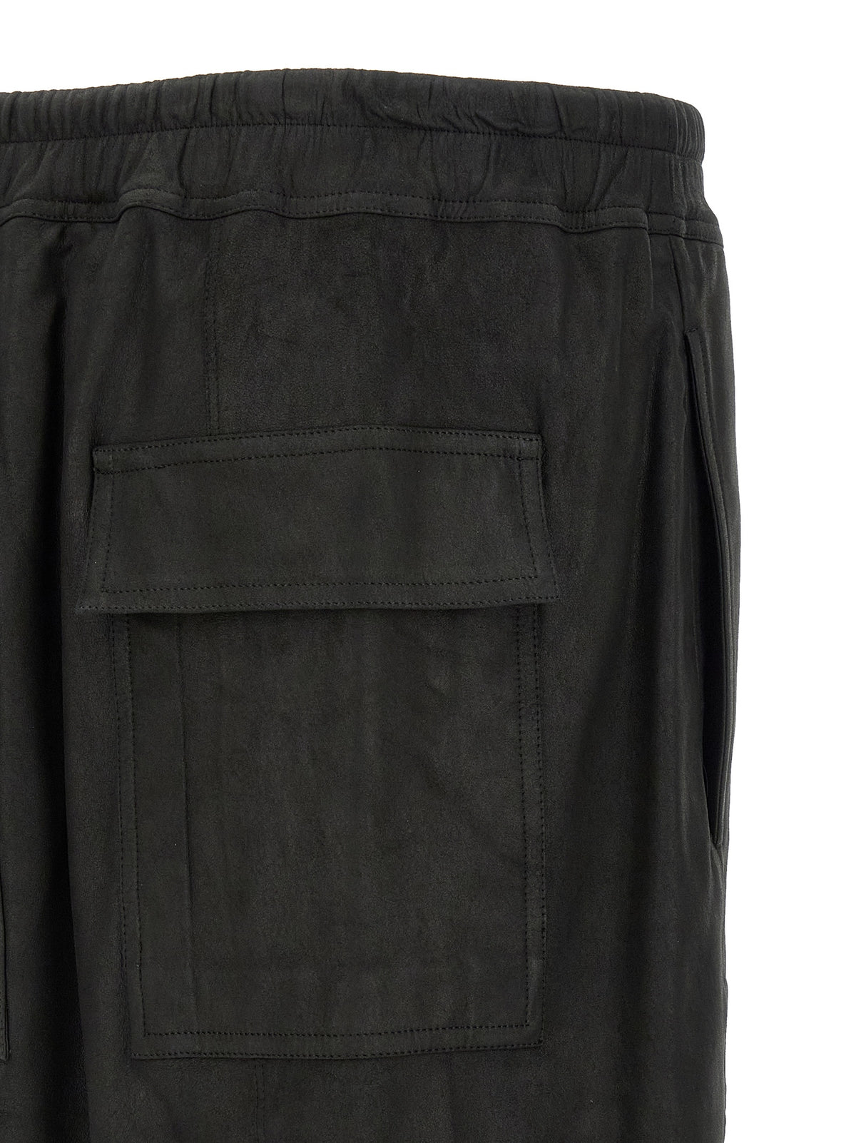 Short en cuir d'agneau noir Rick Owens