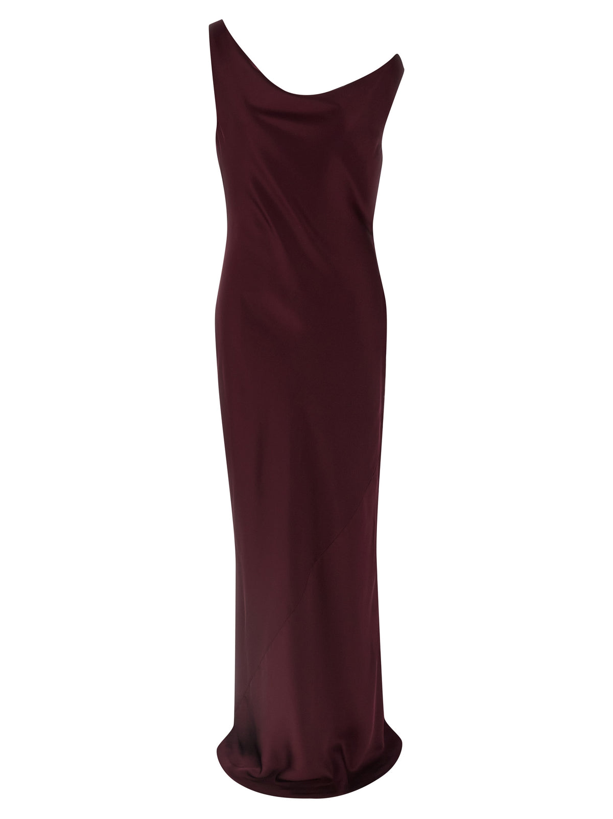 Robe longue en polyester bordeaux Norma Kamali