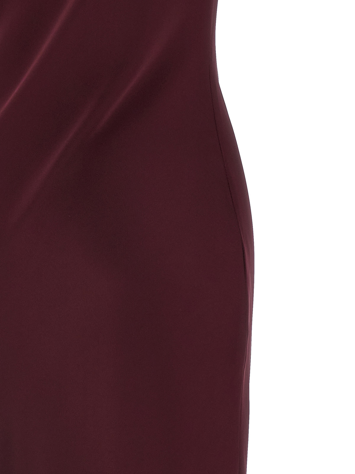 Robe longue en polyester bordeaux Norma Kamali