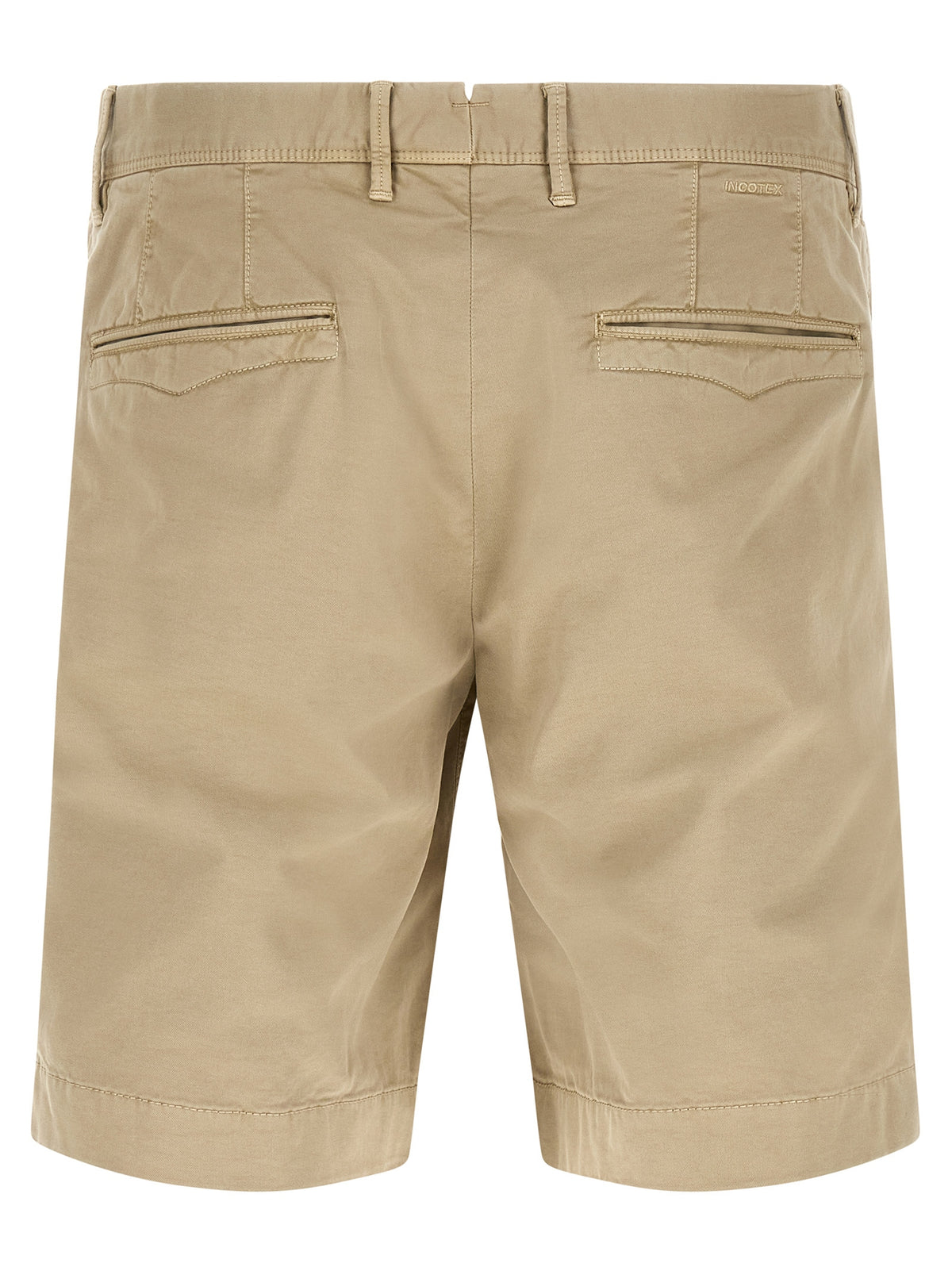 Shorts bermudas Incotex en coton beige