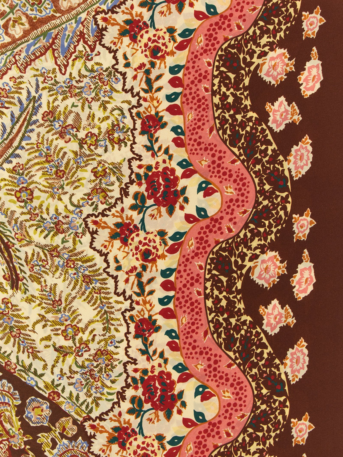 Valentino Garavani Brown Silk Foulard - Voyage Imaginaire