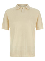 MA'RY'YA Beige Cotton Polo Shirt