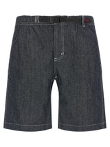 Shorts Bermuda en coton bleu Gramicci