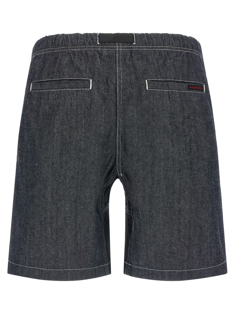 Shorts Bermuda en coton bleu Gramicci
