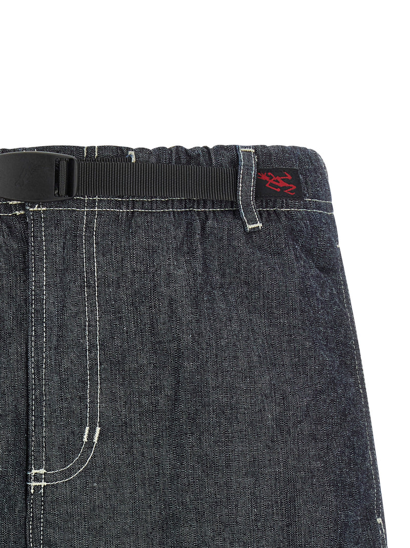 Shorts Bermuda en coton bleu Gramicci