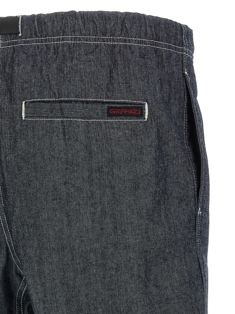 Shorts Bermuda en coton bleu Gramicci