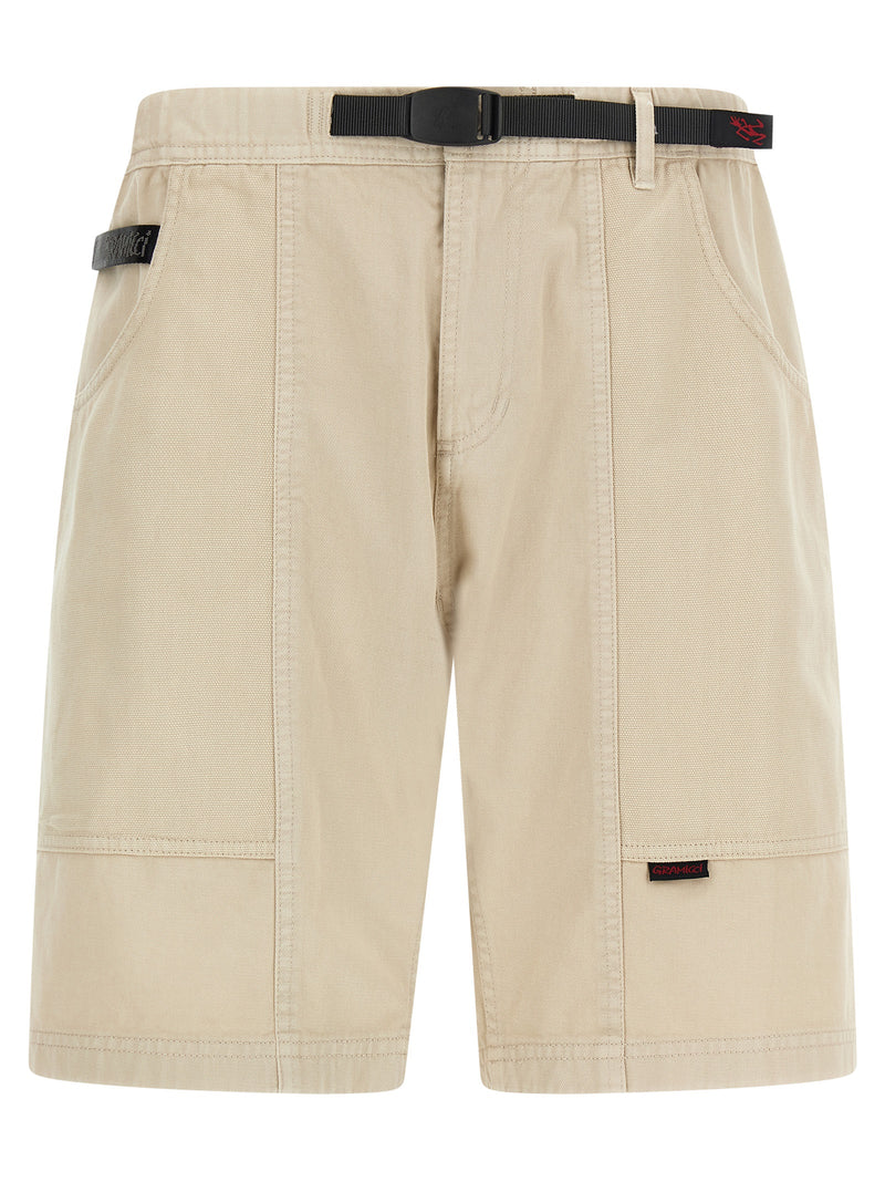 Gramicci Beige Cotton Bermuda Shorts for Men