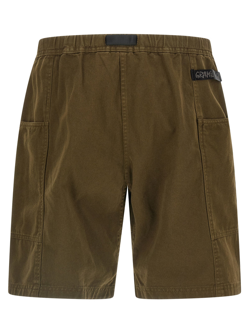 Shorts Bermudes en coton marron Gramicci