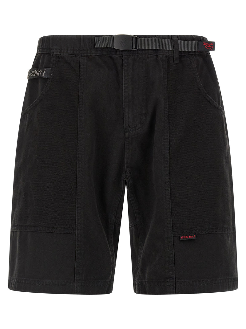 Gramicci Gadget Black Cotton Bermuda Shorts for Men