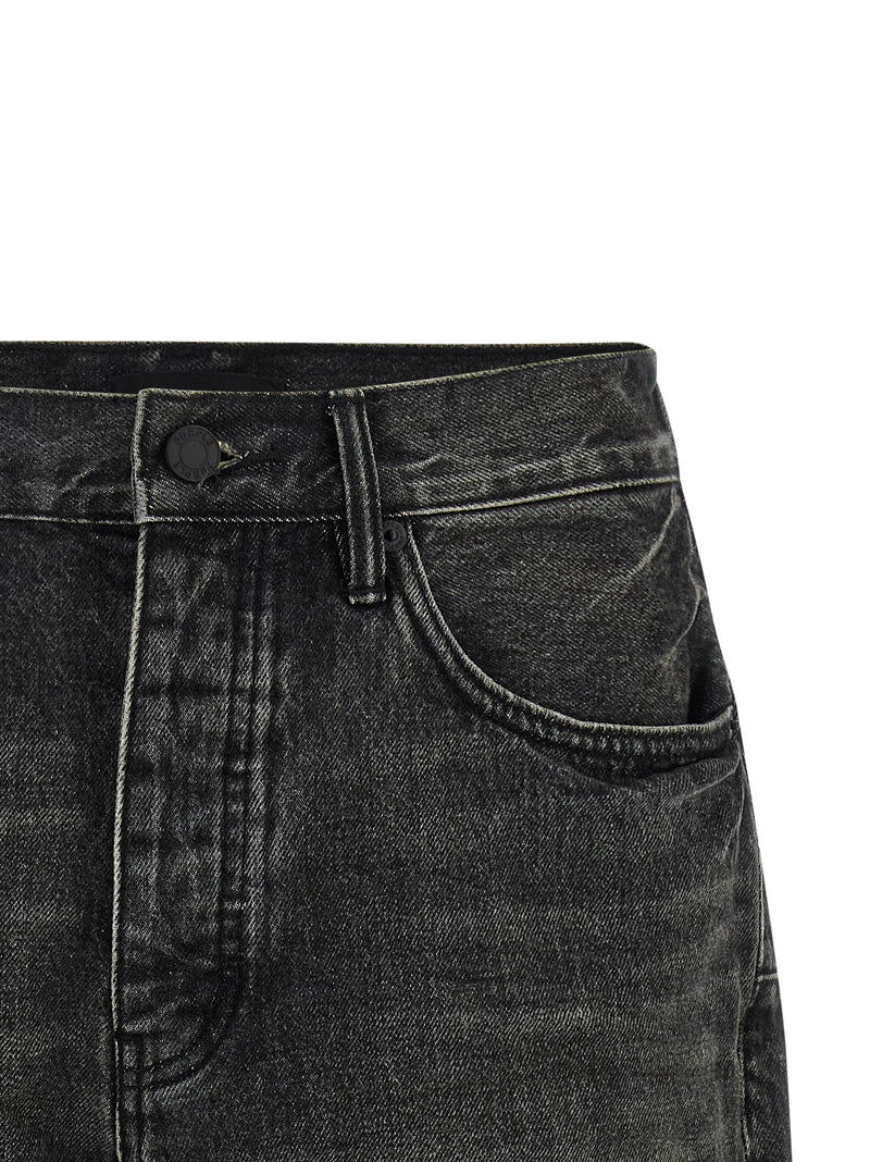 PURPLE P059 Kamari Black Cotton Bermuda Shorts