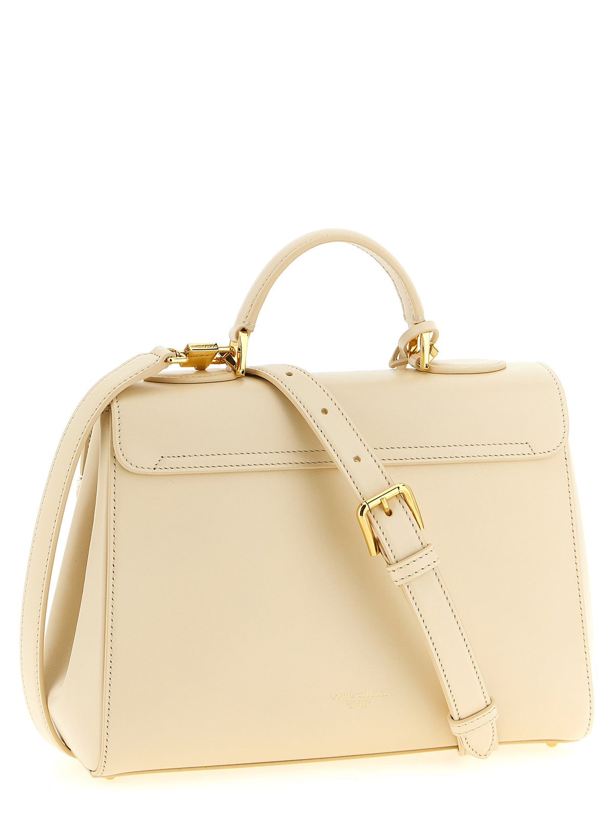 Dolce & Gabbana Marlene White Lamb Leather Handbag