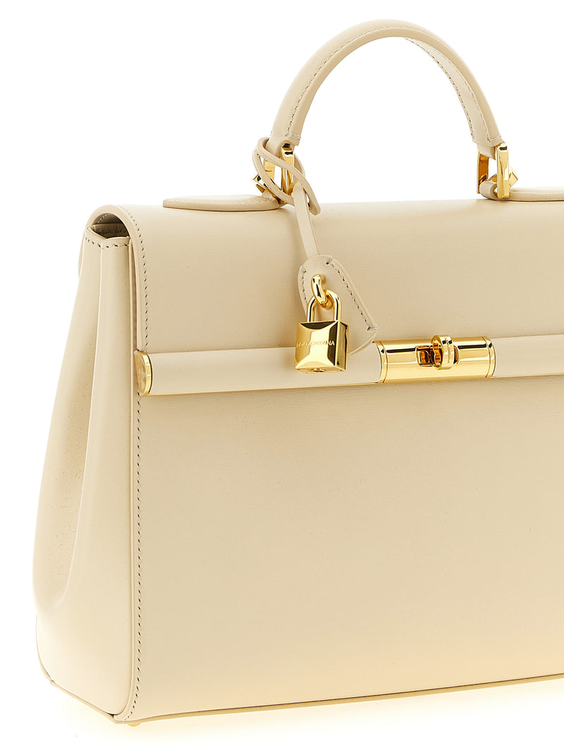 Dolce & Gabbana Marlene White Lamb Leather Handbag