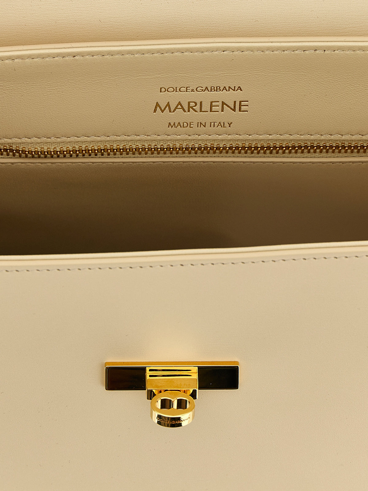 Dolce & Gabbana Marlene White Lamb Leather Handbag