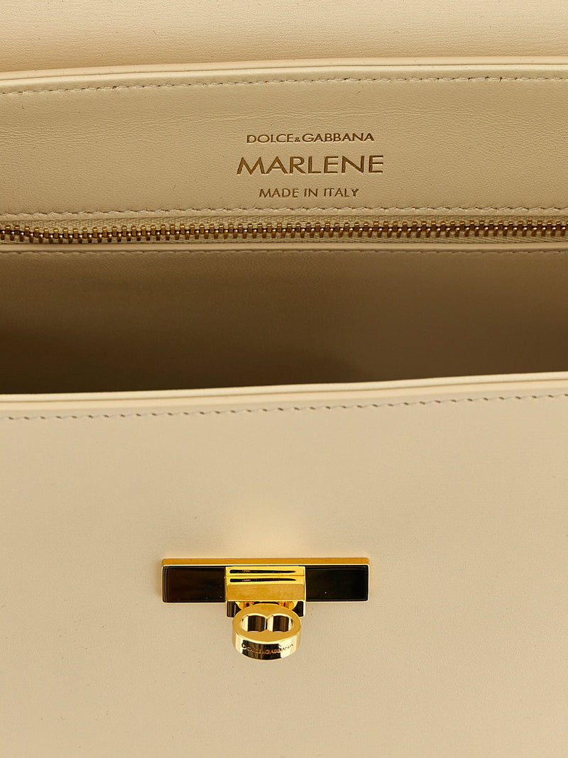 Dolce & Gabbana Marlene White Lamb Leather Handbag