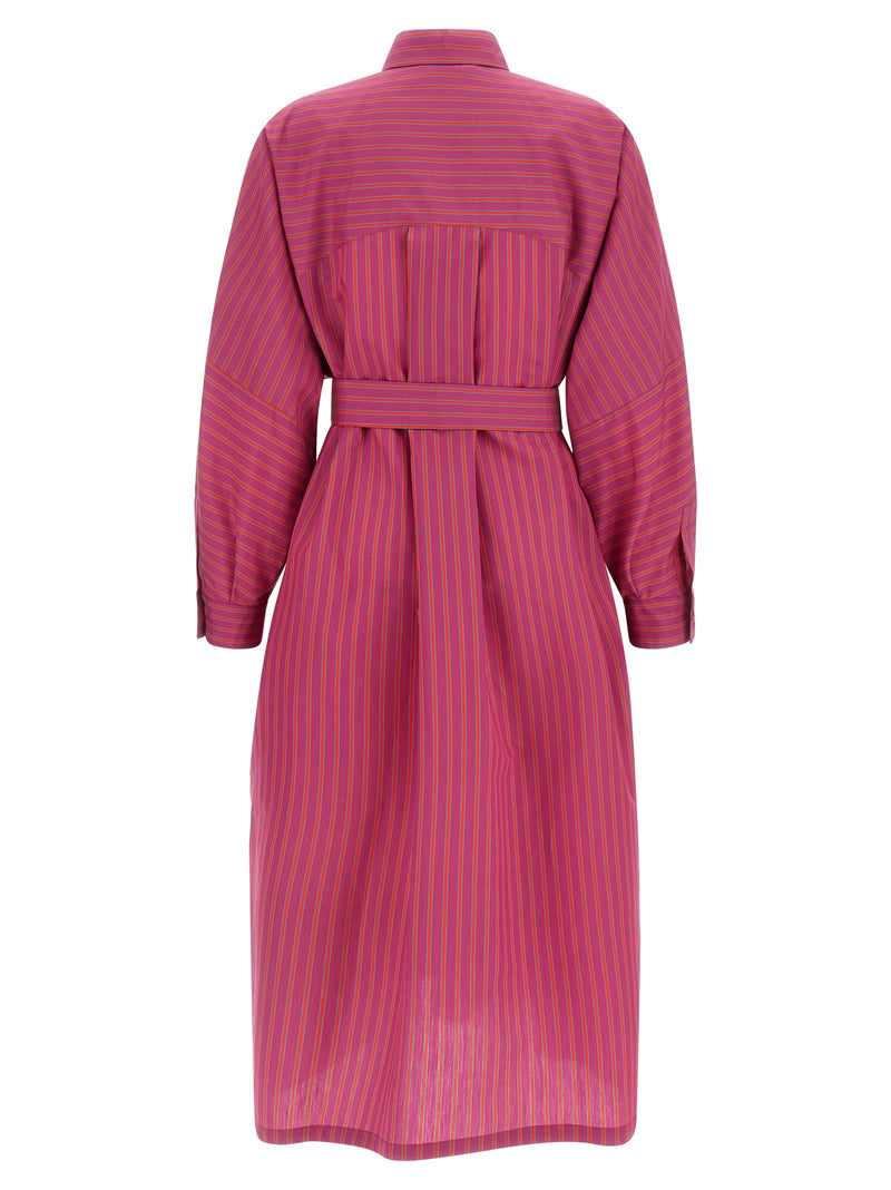 Max Mara Purple Cotton Long Dress