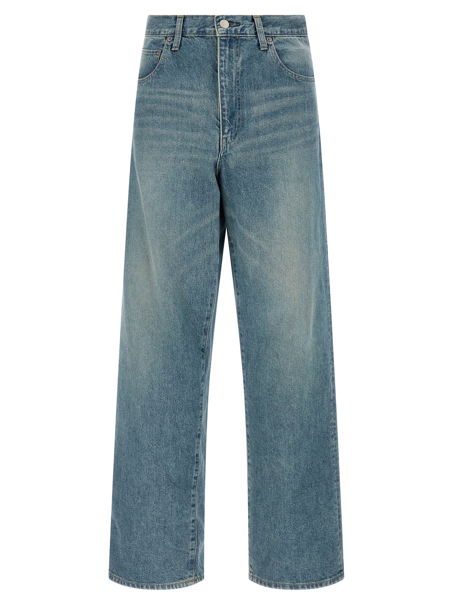 SSSTEIN Blue Cotton Jeans Denim