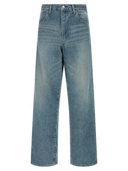 SSSTEIN Blue Cotton Jeans Denim