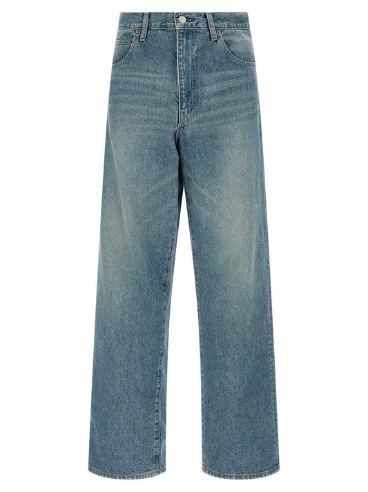 SSSTEIN Blue Cotton Jeans Denim